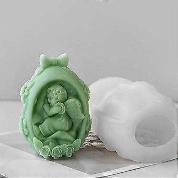 Robust DIY Baby Angel Egg-form for påskepynt og duftlys-laging, høykvalitets silikonmateriale