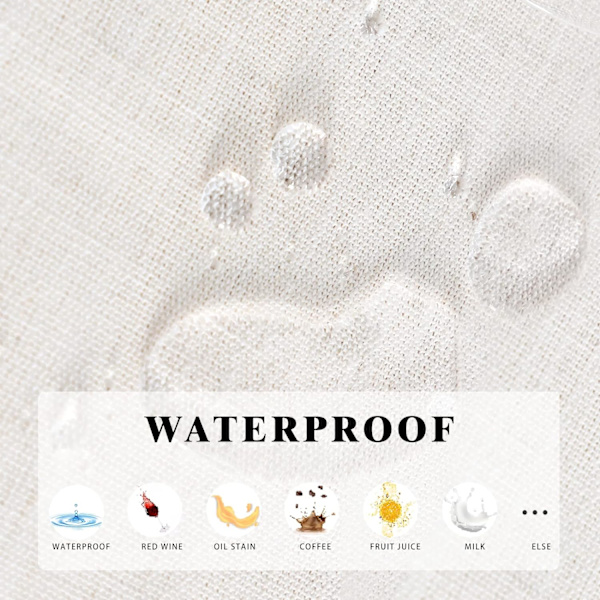 Rektangulær Vandtæt Dug Borddug Bomuld Linned 140x18