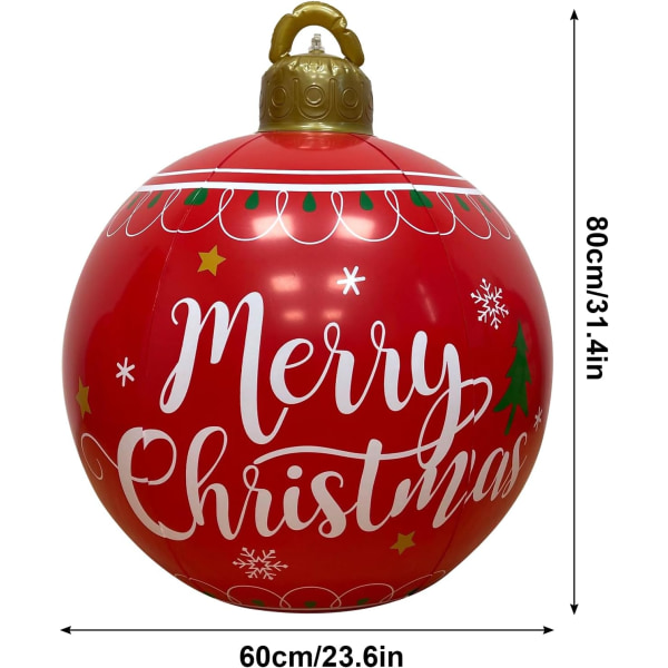 Inflatable Christmas Ball, 60cm Christmas Balloon Decoration, Out