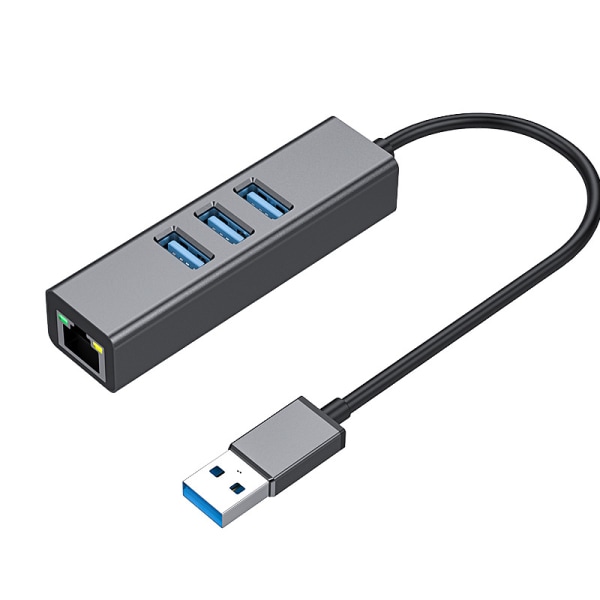 USB 3.0 till Gigabit RJ45 HUB-konverter för nätverkskabel, typ C USB HUB-förlängningsdocka