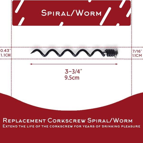 Ersättningsspiral för korkskruv, stål, 5-PACK