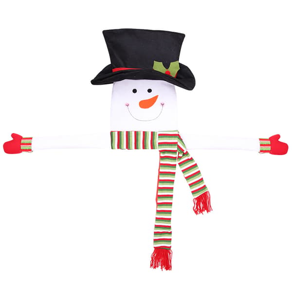Julgransprydnad med hängande snögubbe