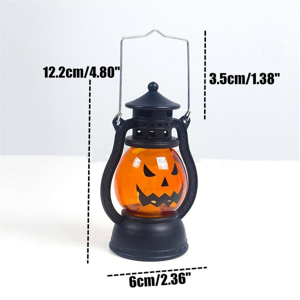 Halloween-koriste, ripustettava LED-kurpitsalyhty, valaisin, tanko, P