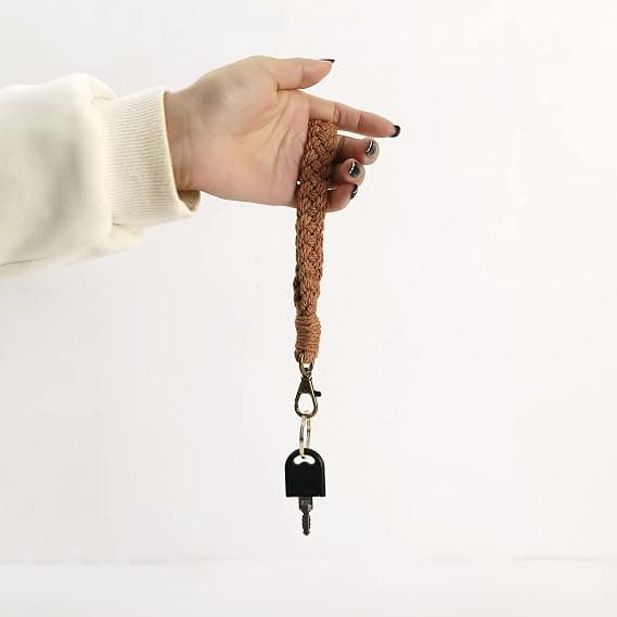 2 kpl Boho Macrame avaimenperä käsintehty rannekoru ranneke avaimenperä avain