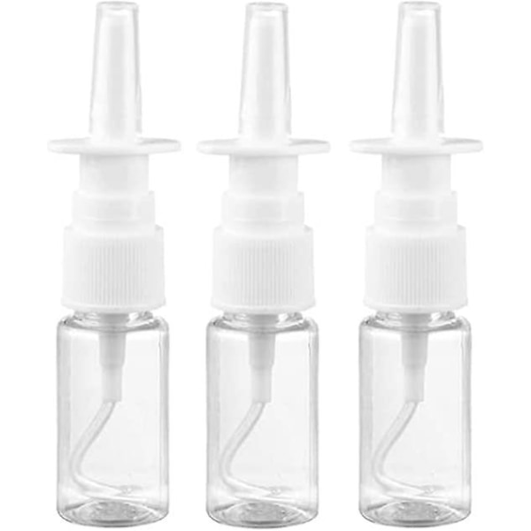 3 stk sprayflaske klar tom rhinittpleiesprøyte Direkte spraybeholder for saltvann essensielle oljer - 20ml