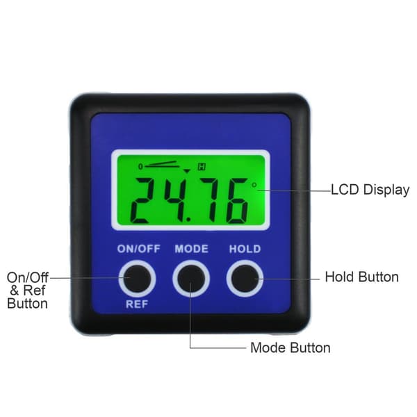Aluminiumlegering Digital Display Mini Elektronisk Inklinometer med