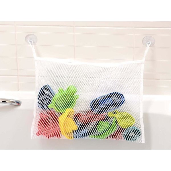 Børns baby badelegetøj opbevaring sugekop taske mesh badeværelse arrangør net