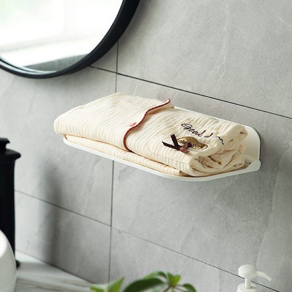 1 stk. badeværelseshylde, 30 × 20 cm, uden boring, foldbar