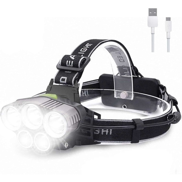 Powerful Rechargeable Headlamp, 10000 Lumen 6 Modes LED Headlamp