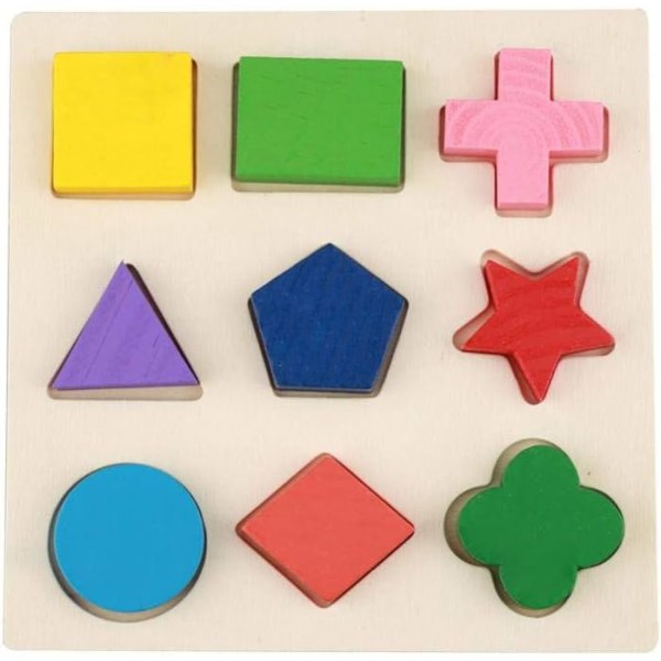 Geometrisk puslespill Bygge stable blokker Montessori Educational