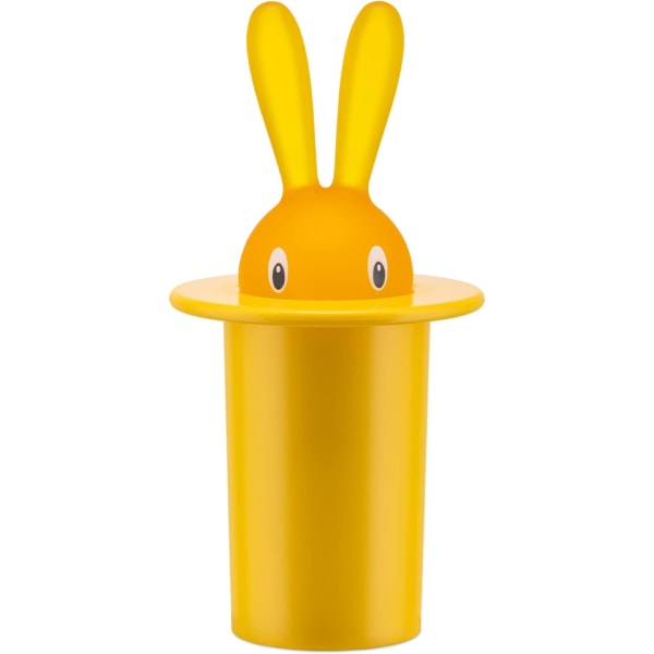 1 stk Magic Bunny termoplastisk harpiks tannpirkerholder, gul