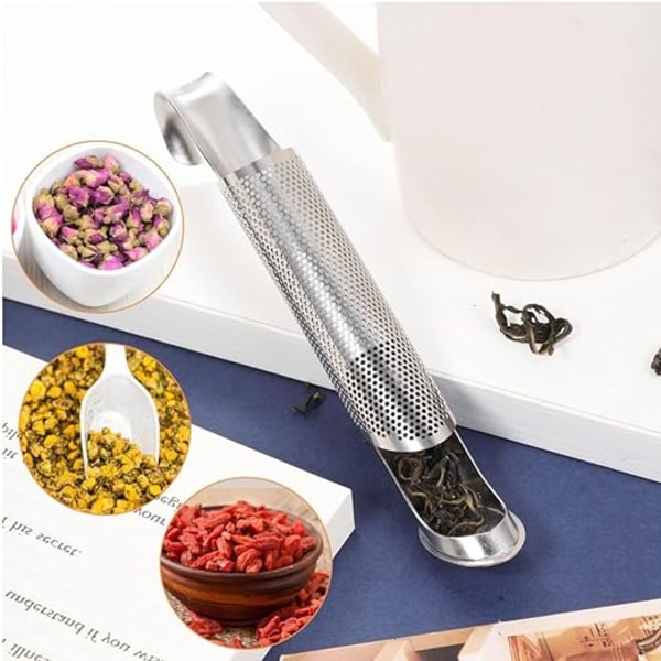 Rostfritt stål te-infuser, 2 st tekula 304 rostfritt stål
