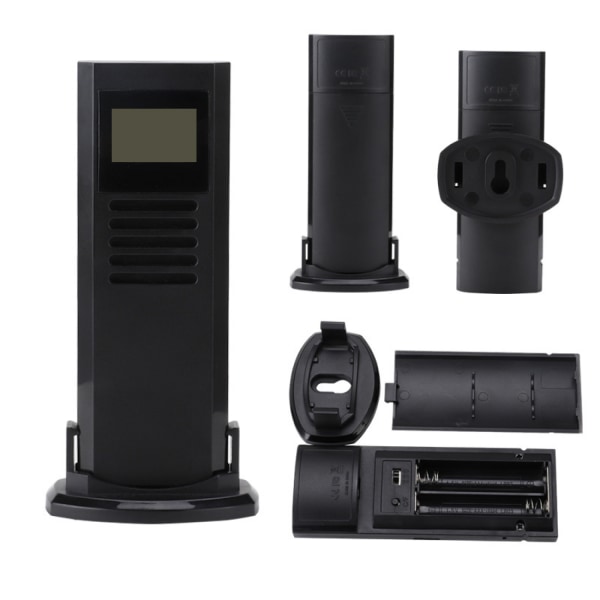 Weather station with three sensors, black With 3 sensors