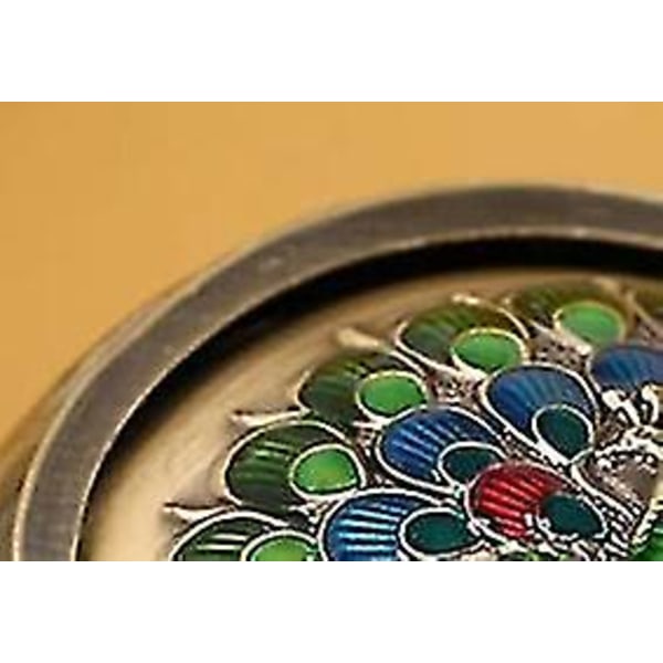 Vindtät askkopp med lock i legering, stor retro askkopp för hemmet, kreativa prydnadsföremål för heminredning