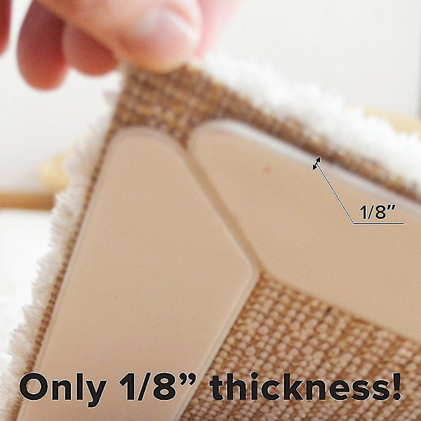 Antislippmatter - 8 stk Antislippmatter. Holder Teppet På Plass Og Fletter Hjørner. Premium Teppet Klips - Antislipp Tepper Ideelt For Tepper