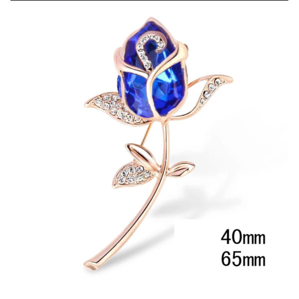 Kvindernes broche, blå rose
