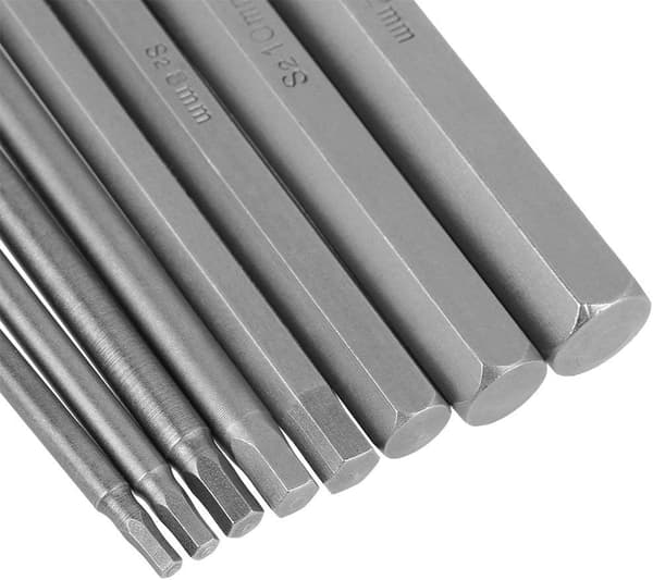 8 stk. 100 mm lange Hex Bits 1/4\" Magnetisk Hex Driver Bit Sæt 2.5-12m