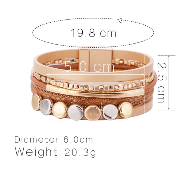 Mote armbånd Fargekontrast materiale kobberrør armbånd Dame