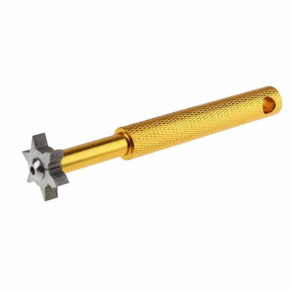 Piece Gold Golf Groove Sharpener - Golfklubbrenser og jernbryner forbedrer backspin og ballkontroll - Den perfekte golfgaven