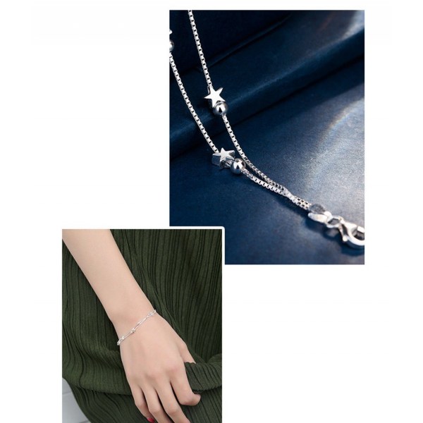 Armband Set Damstjärna Armband Sterling Silver Justerbar Stjärna