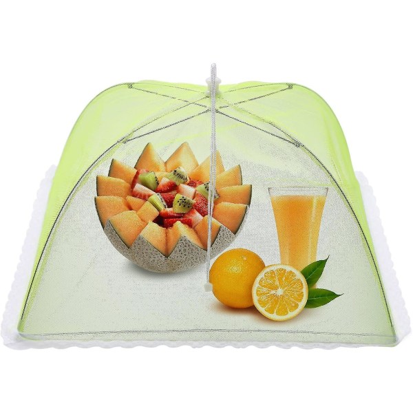 17x17 Pop-up nätmatskydd täcker tältparaply för utomhusbruk, skärmtält, fester picknickar, grillfester, återanvändbar (blå)