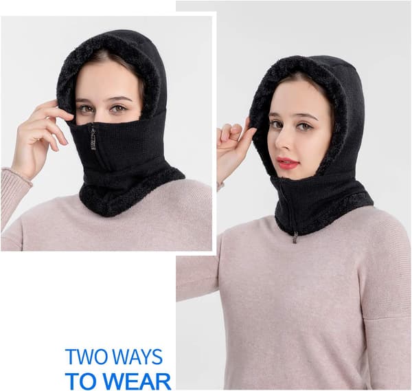 Vinter varm balaclava hat, elastisk halsvarmer hue, ansigtsmaske