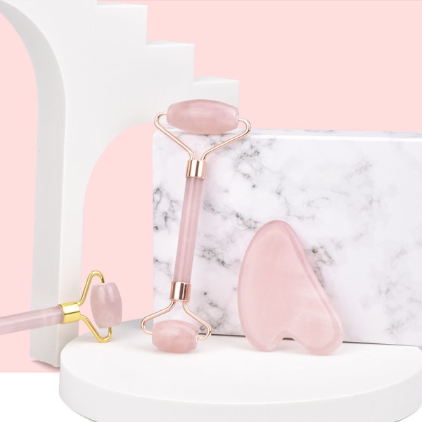 Harvinainen helmi Jade-rullallinen - 100% luonnon Jade Rose Quartz - Naisille