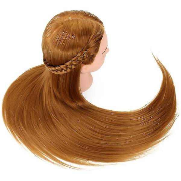 26 tommer træningshoved professionel 100% syntetisk fiberhår frisør styling mannequin