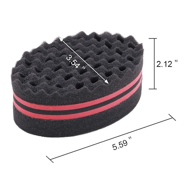 Hiustenkierto musta jää sieni Afro Braid, Dreadlock Coils Curl Harjat (2 kpl)