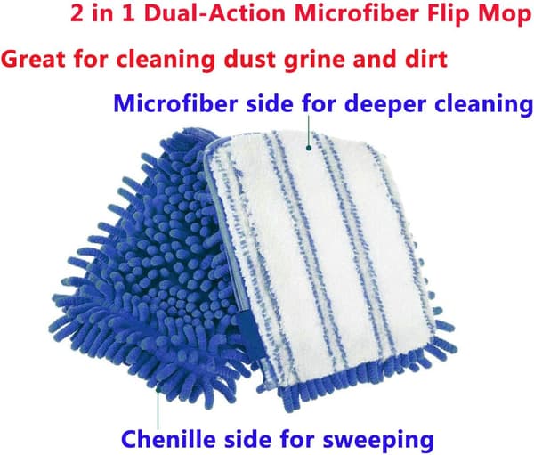 Mikrofibermopprefill för hårda golv, kompatibel med O-Cedar Dual
