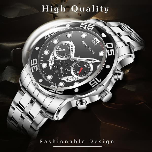 Ben Nevis Herre Quartz Klokke (Sølv)
