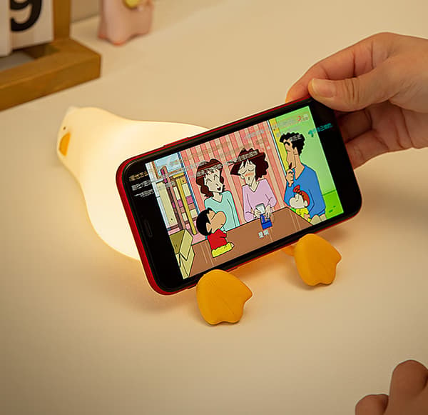 Liggende And Silikon Nattelys Dekompression Senge Lampe