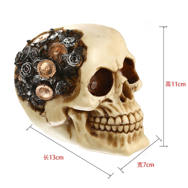 Resin Skull Gear Skull Resin Crafts - Steampunk Robot Salient Gea