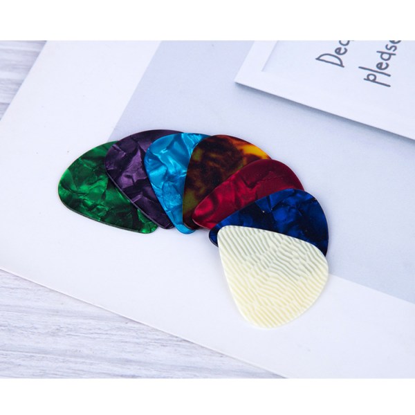 Gitarrplektrum Set med 20 Tjocklek 0,46 Celluloid Gitarrplektrum för Elgitarr Bas Ukulele