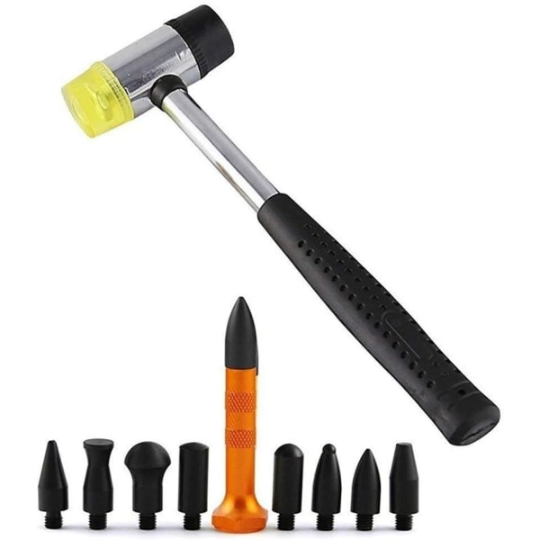 10st Dent Fix Tools Paintless Body Dent Removal Kit med 10 artiklar.