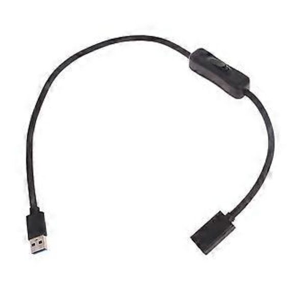 USB3.0 Förlängningskabel med Brytare, USB Hane till Hona Förlängningskabel Data Synkroniseringskabel för USB Fläkt/Tangentbord/Lampor