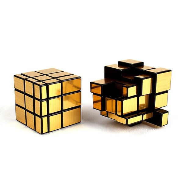 Mirror Cube 3x3 Speed ​​Cube Magic Cube Puzzle Lätt att vända (Gyllene)