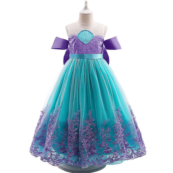 Summer Lace Mermaid Dress（120CM Purple）