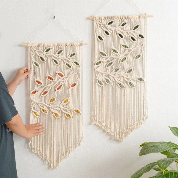 A，Tapestry Handwoven Tapestry Macrame Tapestry Wall Hanging Decor