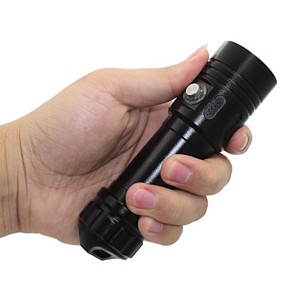 Mini avoin ympäristö xm-l2 valo sukelluslamppu magneettikytkin vedenalainen kannettava LED pieni sähkökäyttöinen käsivalaisin 4 tilaa