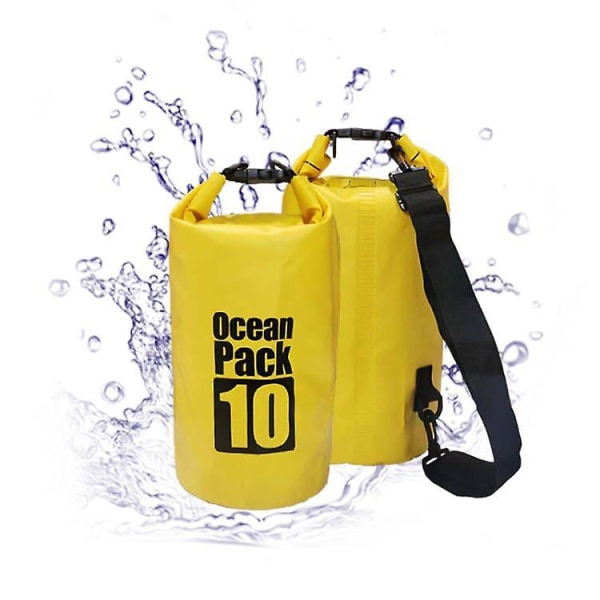 10l utomhusdykning kompressionsförvaring Vattentät väska (gul)