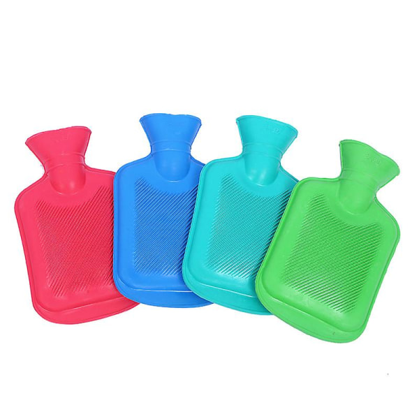 2 stk Premium Classic gummi varmtvandsflaske Tilfældig farve（S）