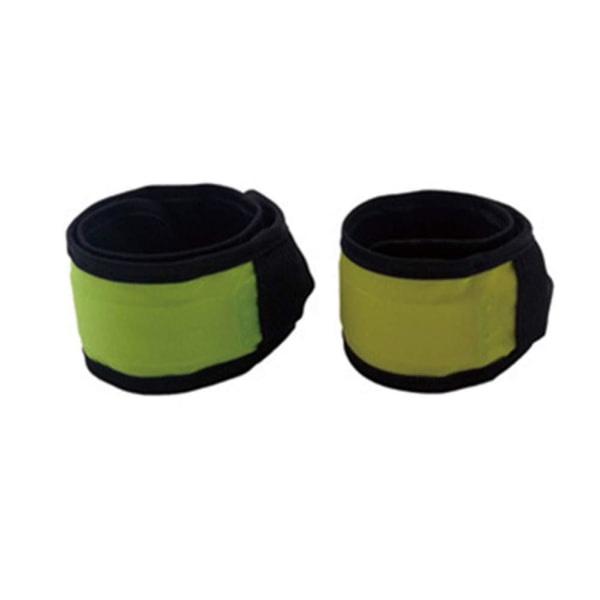 Cykelklämmor Reflexband Reflexremsor för kläder Sport Reflexarmband Reflekterande säkerhetsring（grön）