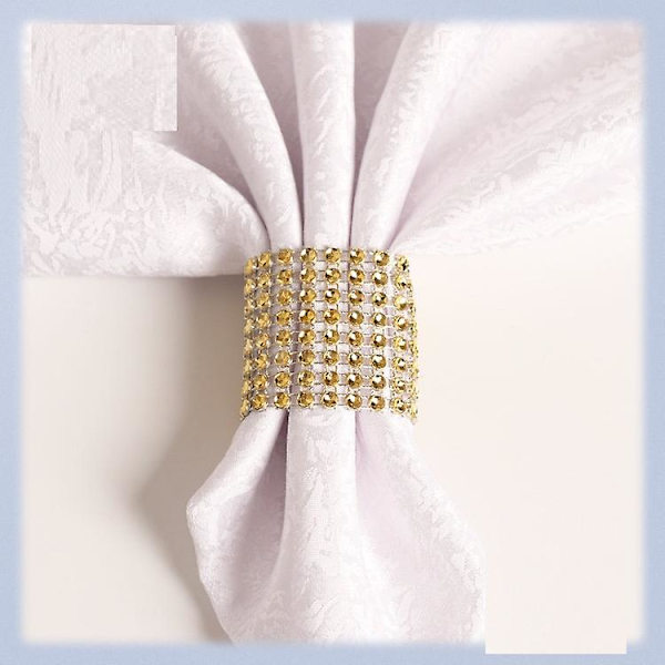 50 stk serviettringer med rhinestones, serviettringer med diamanter, serviettholder spenner
