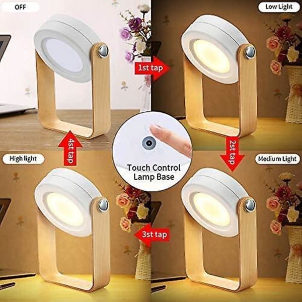 Dæmpbar Touch Light Sengelampe, Sikker Nattelys Bærbar Sengelampe Sengelampe