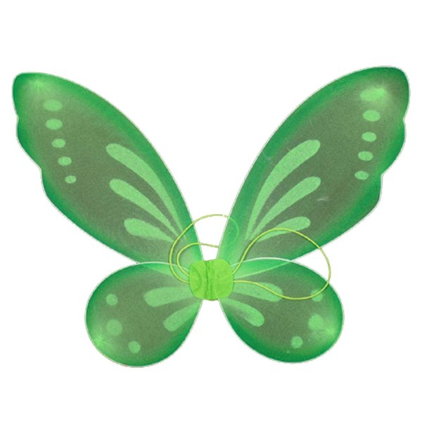 Fairy Genie Wings Costume Toddler Dress Up Butterfly Shaped Wings With Elastic String For Girls（Green）