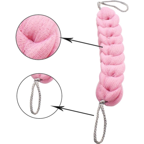 3 st Loofah Svamp Exfolierande Mjukt Finmaskigt Duschblomma Lång Färgad Svamp för Bad Hållbar Duschborste för Kvinnor och Män