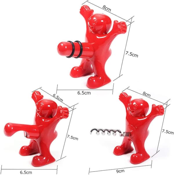 3-pack Vinflaskkorköppnare - Vinflaskkorkskruv - 3-i-1,T