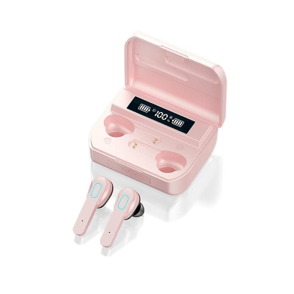 T33 Bluetooth 5.2 In-ear Headset Hifi Four Speakers With Charging Case Touch Control Pink