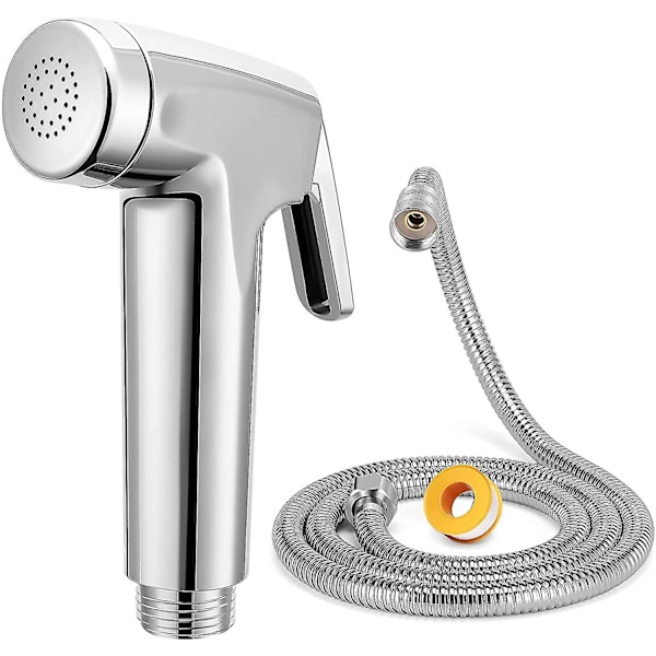 Bidet Sprinkler til Toilet, Premium Håndholdt Bidet Sprinkler med 59 Tommer Slange, Højtryks Badeværelses Håndsprinkler Sæt